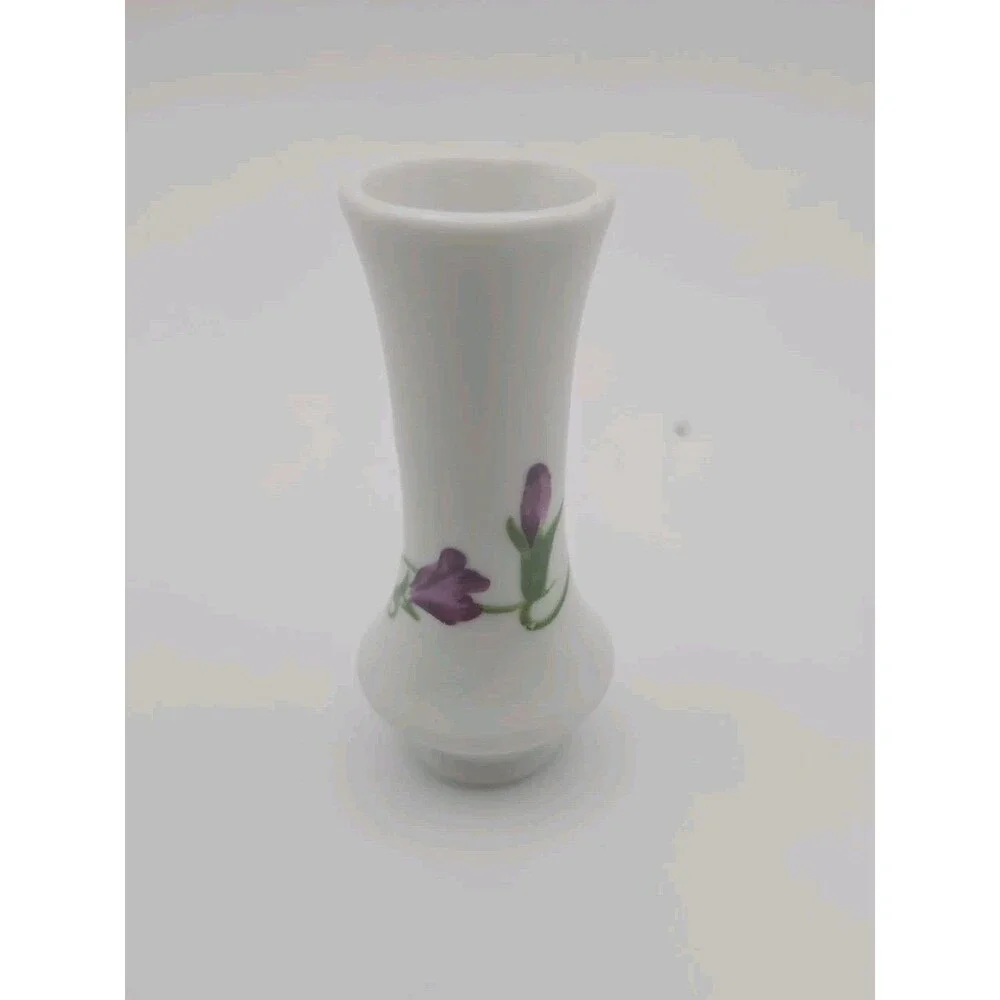 Miniature Ceramic Vase Purple Violet Flower FloralSet of 2